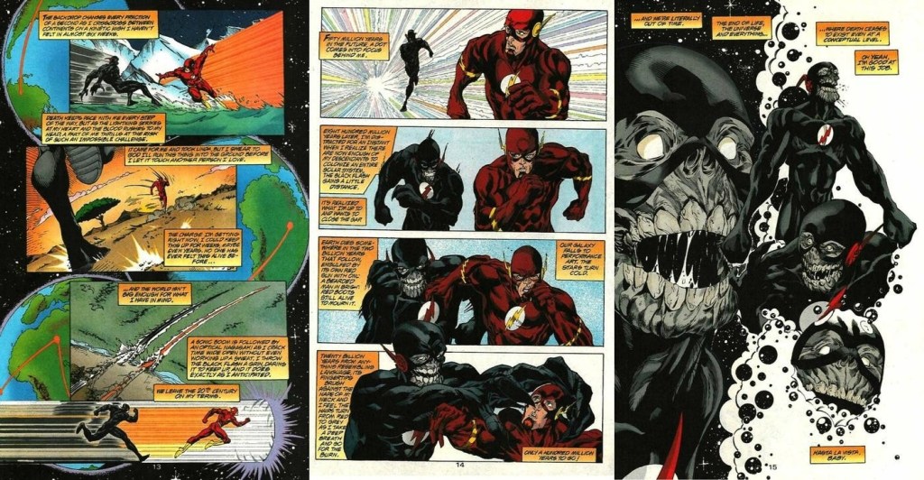 Flash venciendo a The Black Flash