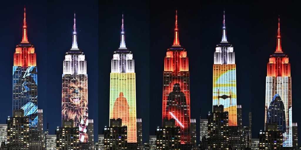 Reestreno en cines de Star Wars: Episode I – The Phantom Menace y un impresionante show de luces en el Empire State&nbsp;Building